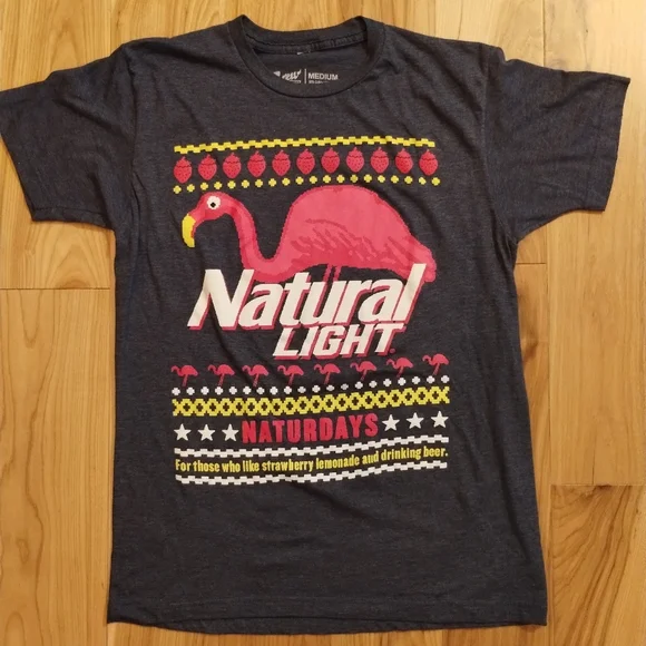 Natural Light Naturdays Pink Flamingo T-shirt